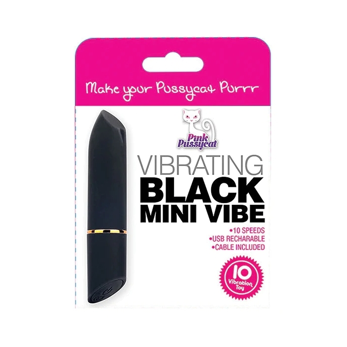 PINK PUSSYCAT VIBRATING MINI VIBE - BLACK PINK PUSSYCAT VIBRATING MINI VIBE - BLACK