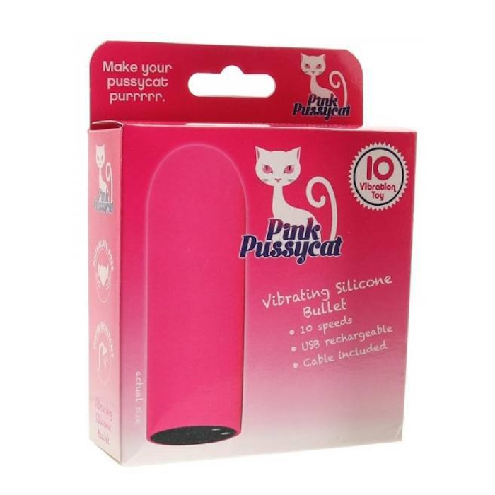 PINK PUSSYCAT VIBRATING SILICONE BULLET - PINK PINK PUSSYCAT VIBRATING SILICONE BULLET - PINK