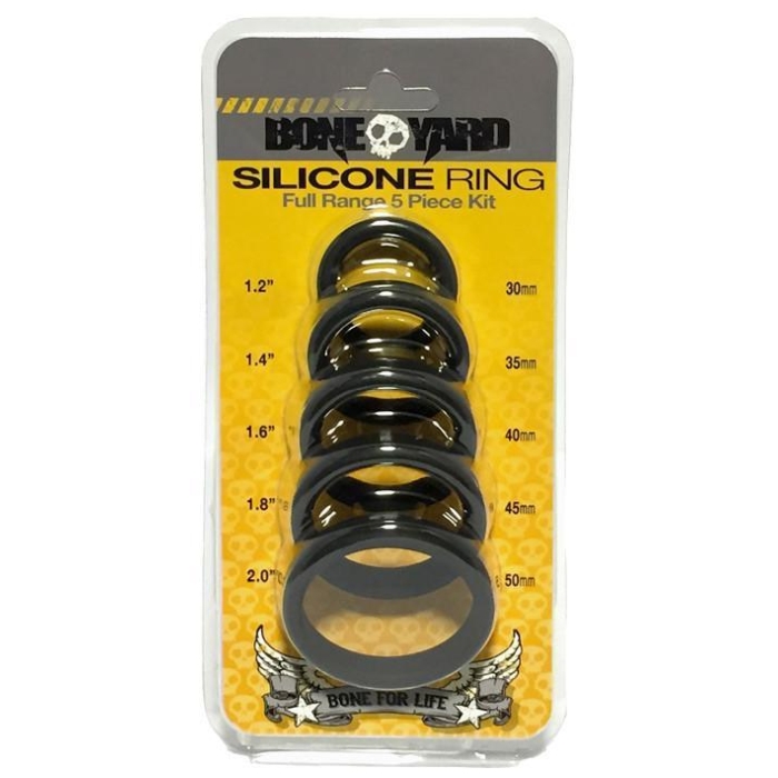 BONEYARD SILICONE RING 5PCS KIT BLACK BONEYARD SILICONE RING 5PCS KIT BLACK