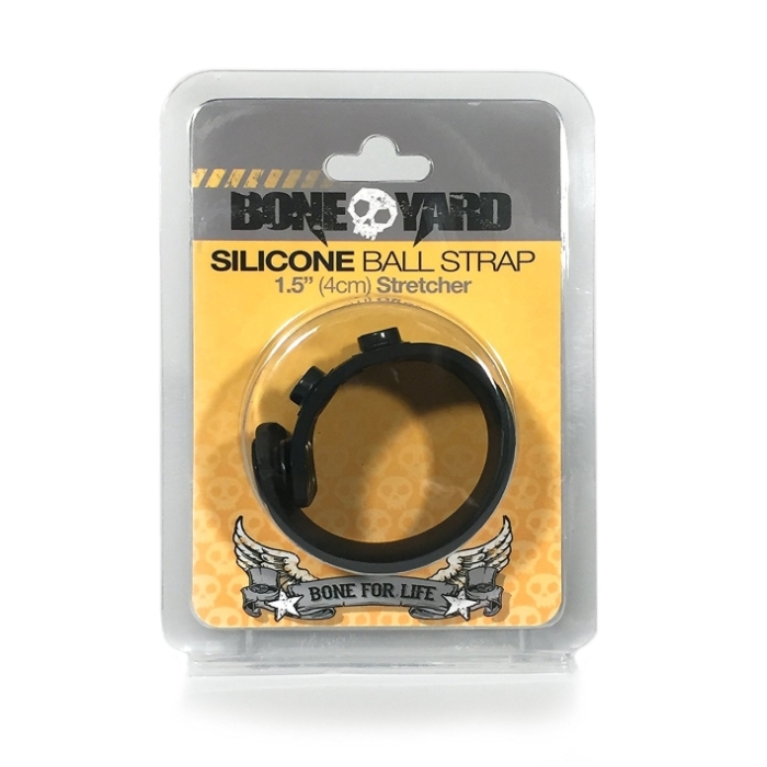 BONEYARD SILICONE BALL STRAP 1.5IN BLACK STRETCHER BONEYARD SILICONE BALL STRAP 1.5IN BLACK STRETCHER
