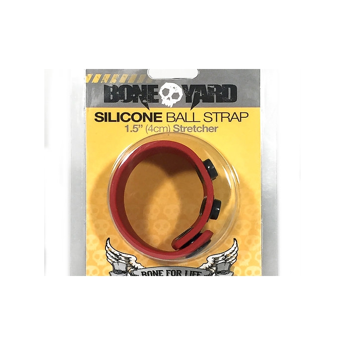 BONEYARD SILICONE BALL STRAP 1.5IN RED BONEYARD SILICONE BALL STRAP 1.5IN RED