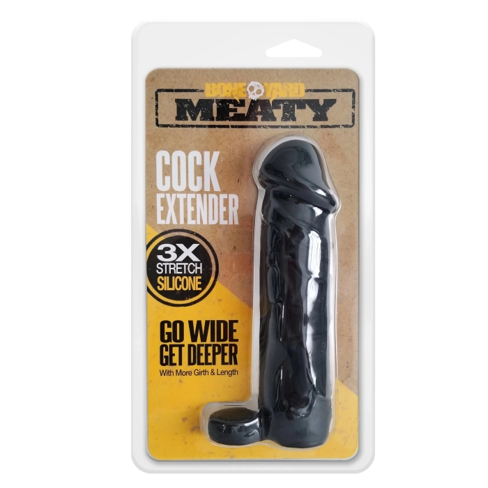 MEATY SILICONE COCK EXTENDER BLACK MEATY SILICONE COCK EXTENDER BLACK