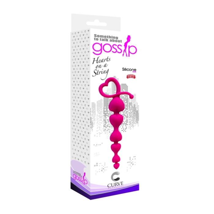 GOSSIP HEARTS ON A STRING - MAGENTA GOSSIP HEARTS ON A STRING - MAGENTA