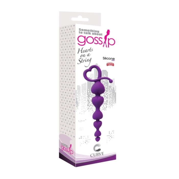 GOSSIP HEARTS ON A STRING - VIOLET GOSSIP HEARTS ON A STRING - VIOLET