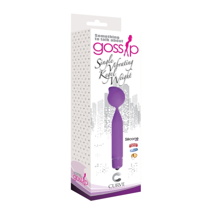 GOSSIP SINGLE VIBRATING KEGEL WEIGHT - VIOLET GOSSIP SINGLE VIBRATING KEGEL WEIGHT - VIOLET