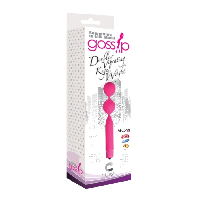 GOSSIP DOUBLE VIBRATING KEGEL WEIGHT - MAGENTA GOSSIP DOUBLE VIBRATING KEGEL WEIGHT - MAGENTA
