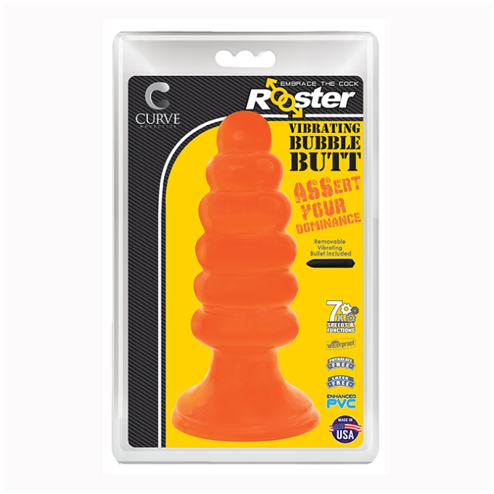VIBRATING BUBBLE BUTT - ORANGE VIBRATING BUBBLE BUTT - ORANGE