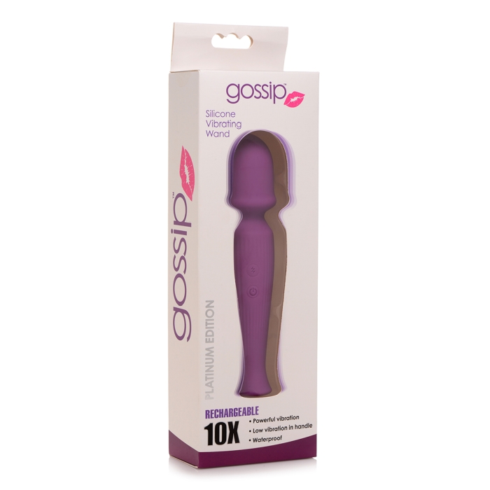GOSSIP 10X SILICONE VIBRATING WAND - VIOLET GOSSIP 10X SILICONE VIBRATING WAND - VIOLET