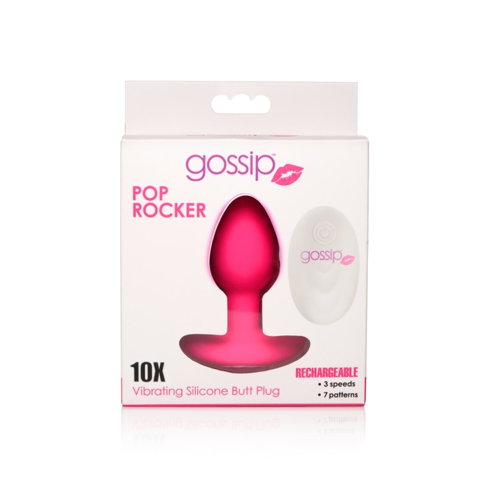 GOSSIP POP ROCKER 10 X RECHARGEABLE BUTT PLUG - MAGENT GOSSIP POP ROCKER 10 X RECHARGEABLE BUTT PLUG - MAGENT