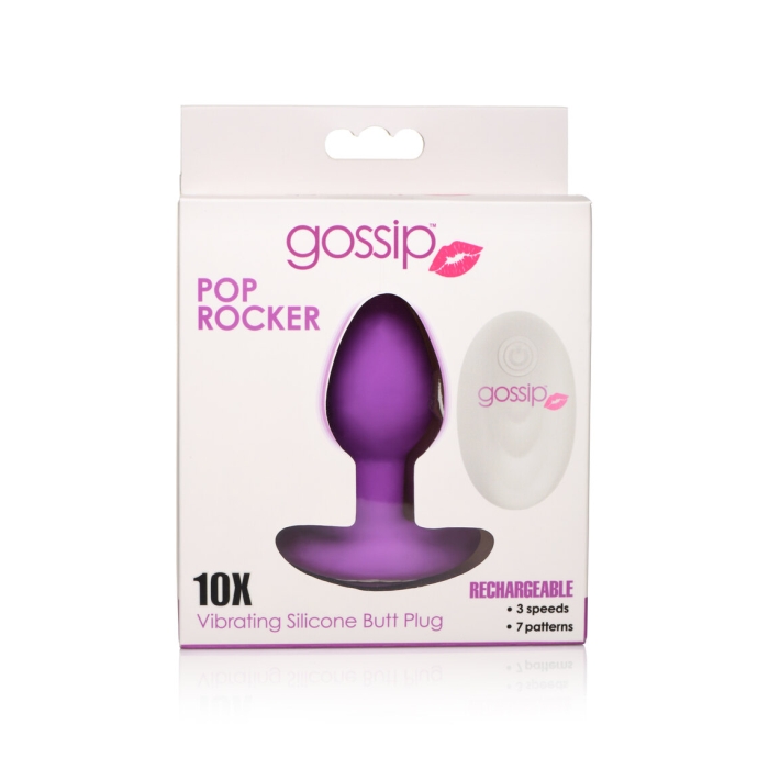 GOSSIP POP ROCKER 10 X RECHARGEABLE BUTT PLUG - VIOLET GOSSIP POP ROCKER 10 X RECHARGEABLE BUTT PLUG - VIOLET