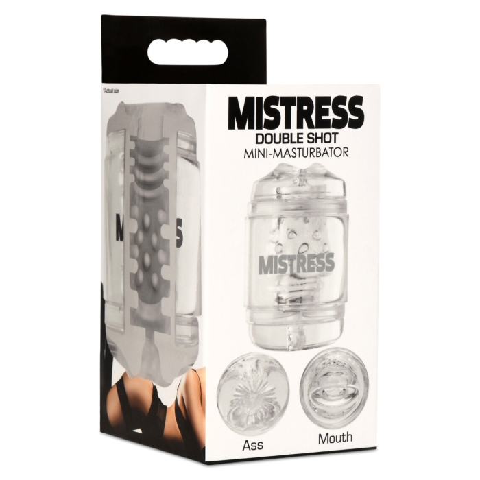 MASTURBATOR CLEAR MISTRESS DOUBLE SHOT ASS/MOUTH MINI MASTURBATOR CLEAR MISTRESS DOUBLE SHOT ASS/MOUTH MINI