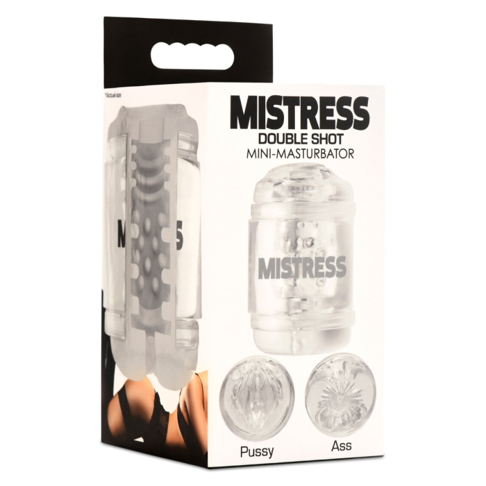 MASTURBATOR CLEAR MISTRESS DOUBLE SHOT PUSSY/ASS MINI MASTURBATOR CLEAR MISTRESS DOUBLE SHOT PUSSY/ASS MINI