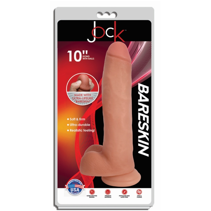 10" BARESKIN DONG WITH BALLS - VANILLA 10" BARESKIN DONG WITH BALLS - VANILLA