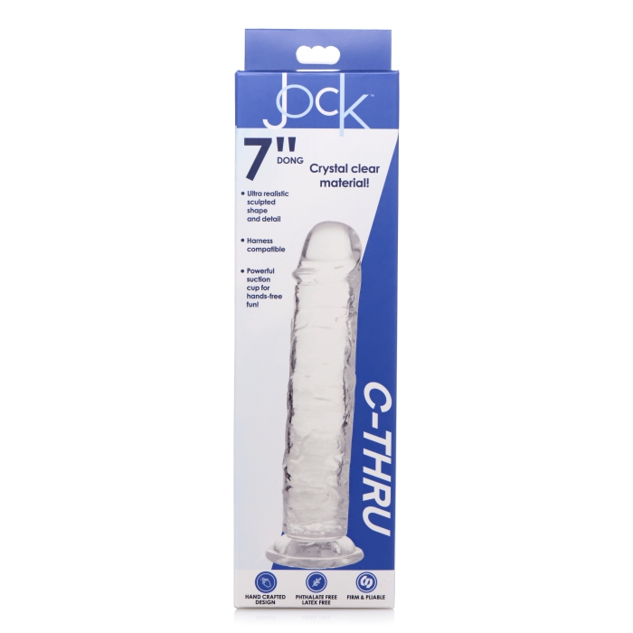 JOCK C-THRU SLIM 7" CLEAR TPE DILDO JOCK C-THRU SLIM 7" CLEAR TPE DILDO