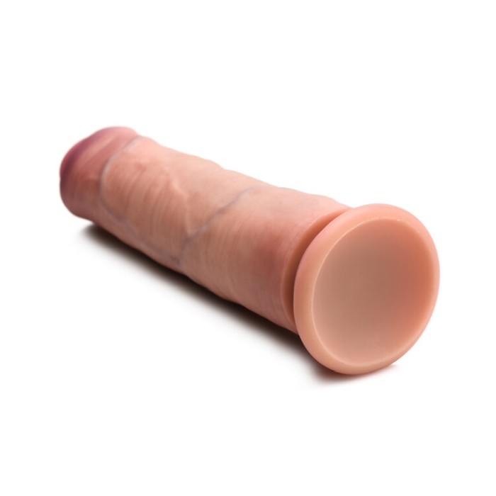 DILDO 8.5" LIGHT JOCK UNCUT DUAL DENSITY SILICONE