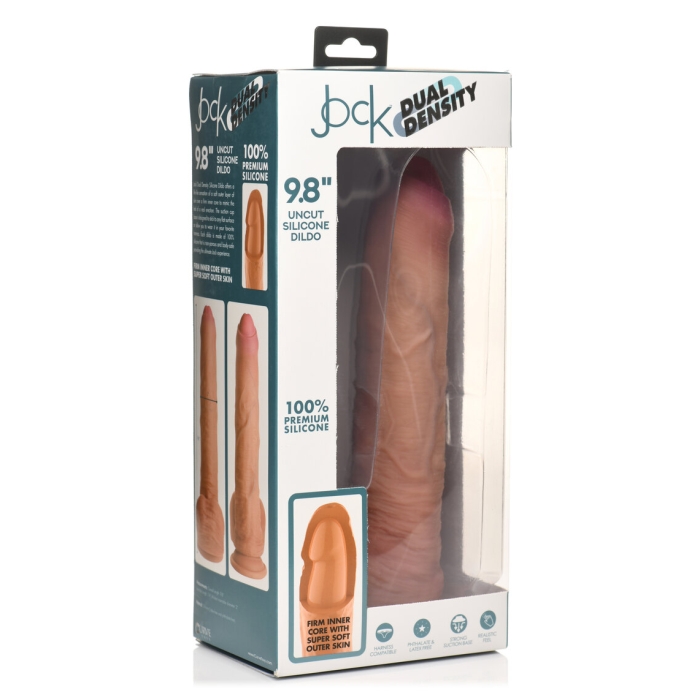 DILDO 9.8" LIGHT JOCK UNCUT DUAL DENSITY SLCNE W/ BALL DILDO 9.8" LIGHT JOCK UNCUT DUAL DENSITY SLCNE W/ BALL