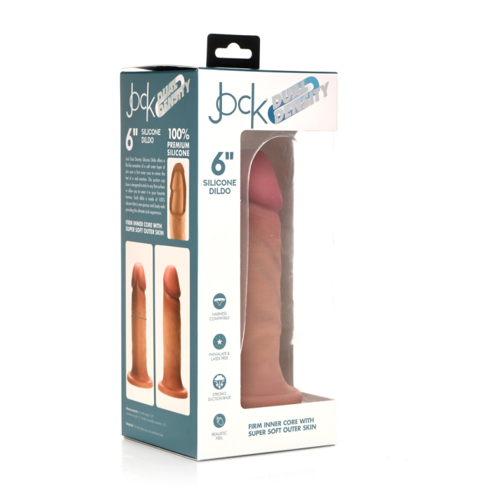JOCK 6" DUAL DENSITY SILICONE DILDO - LIGHT JOCK 6" DUAL DENSITY SILICONE DILDO - LIGHT