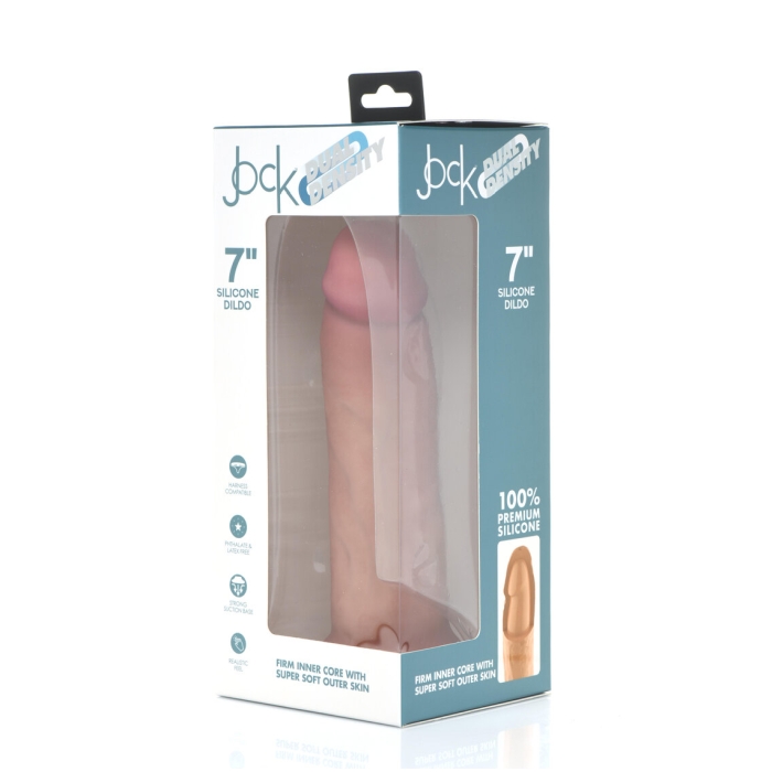 JOCK 7" DUAL DENSITY SILICONE DILDO - LIGHT