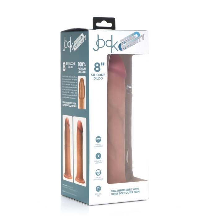 JOCK 8" DUAL DENSITY SILICONE DILDO - LIGHT JOCK 8" DUAL DENSITY SILICONE DILDO - LIGHT