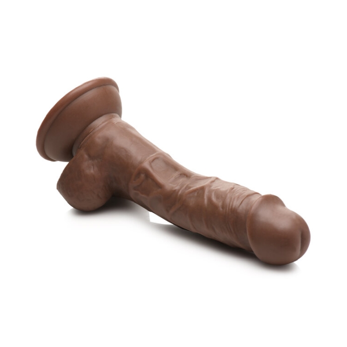 DILDO W/ BALLS DARK 7" JOCKS WEIGHTLIFTING WESLEY
