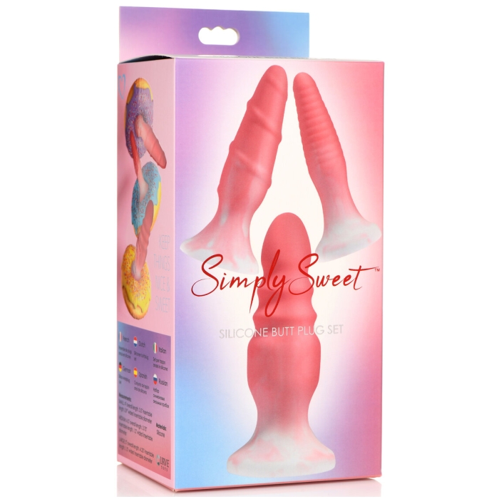 ANAL PLUG BLUE SIMPLY SWEET SILICONE SET ANAL PLUG BLUE SIMPLY SWEET SILICONE SET