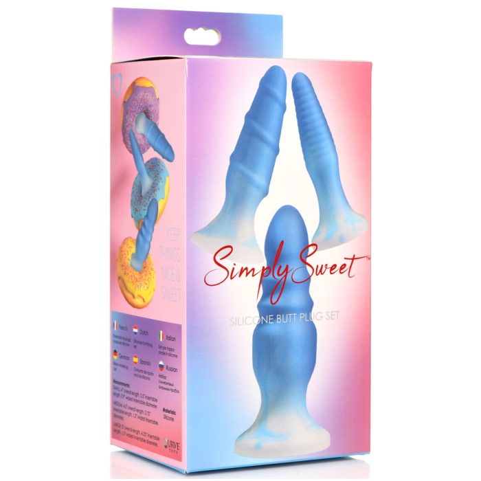 ANAL PLUG PINK SIMPLY SWEET SILICONE SET ANAL PLUG PINK SIMPLY SWEET SILICONE SET