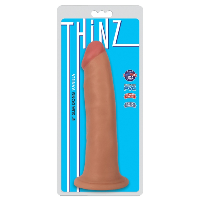 THINZ 8IN SLIM DONG - VANILLA THINZ 8IN SLIM DONG - VANILLA
