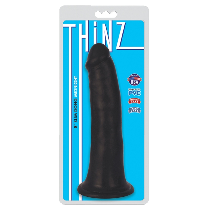 THINZ 8IN SLIM DONG - MIDNIGHT THINZ 8IN SLIM DONG - MIDNIGHT