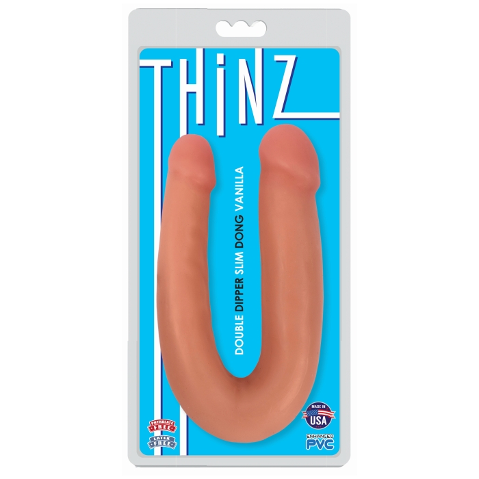 THINZ DOUBLE DIPPER SLIM DOUBLE DONG - VANILLA THINZ DOUBLE DIPPER SLIM DOUBLE DONG - VANILLA
