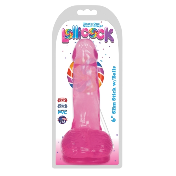 6IN SLIM STICK WITH BALLS - CHERRY ICE 6IN SLIM STICK WITH BALLS - CHERRY ICE