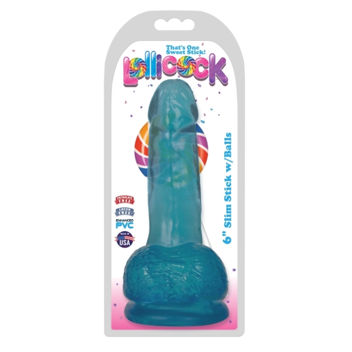 6IN SLIM STICK WITH BALLS - BERRY ICE 6IN SLIM STICK WITH BALLS - BERRY ICE