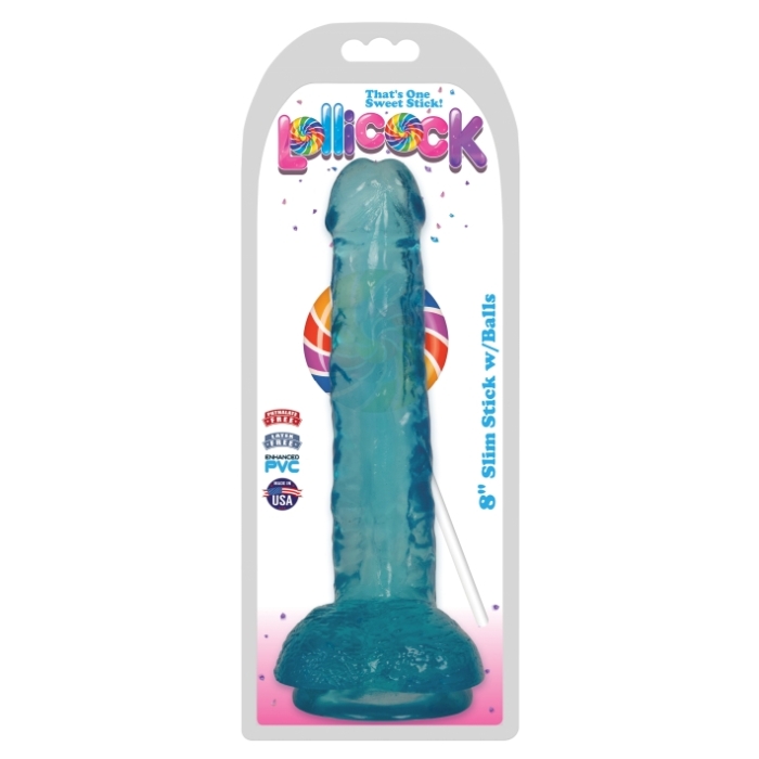 8IN SLIM STICK WITH BALLS - BERRY ICE 8IN SLIM STICK WITH BALLS - BERRY ICE