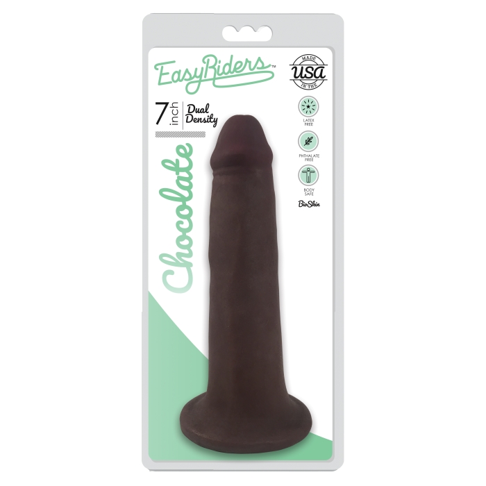 EASY RIDERS 7" SLIM BIOSKIN DONG - CHOCOLATE EASY RIDERS 7" SLIM BIOSKIN DONG - CHOCOLATE
