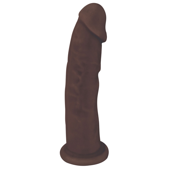 FLESHSTIXXX 6" SILICONE DONG NO BALLS - CHOCOLATE