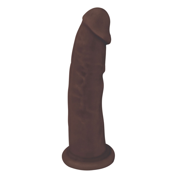FLESHSTIXXX 7" SILICONE DONG NO BALLS - CHOCOLATE