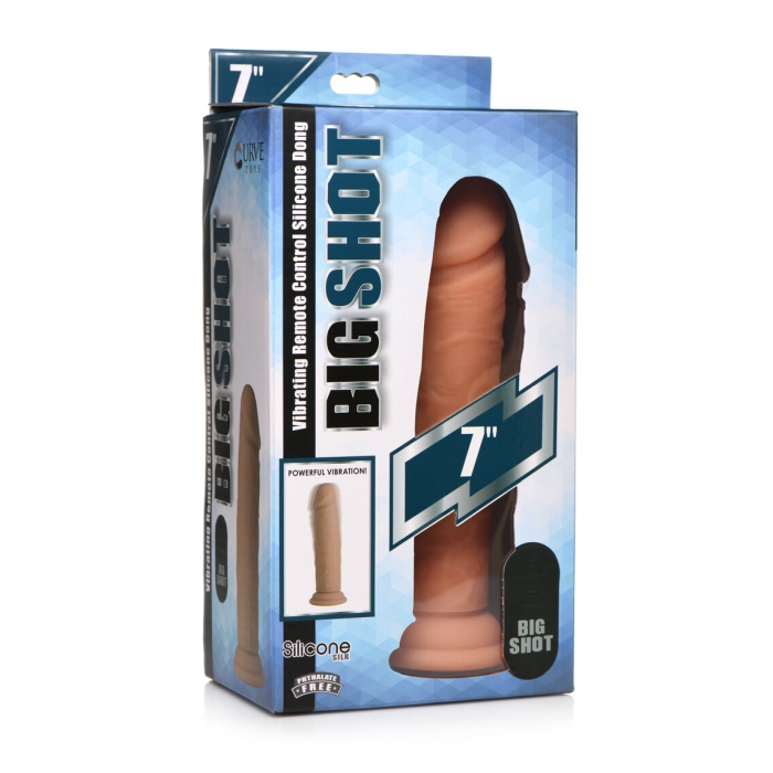 BIG SHOT 7" LIQUID SILICONE VIBE DILDO W/OUT BALLS BIG SHOT 7" LIQUID SILICONE VIBE DILDO W/OUT BALLS