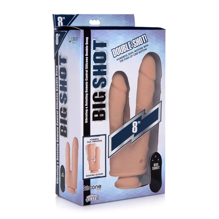 BIG SHOT 8" DOUBLE SHOT LIQUID SILICONE DOUBLE DILDO BIG SHOT 8" DOUBLE SHOT LIQUID SILICONE DOUBLE DILDO