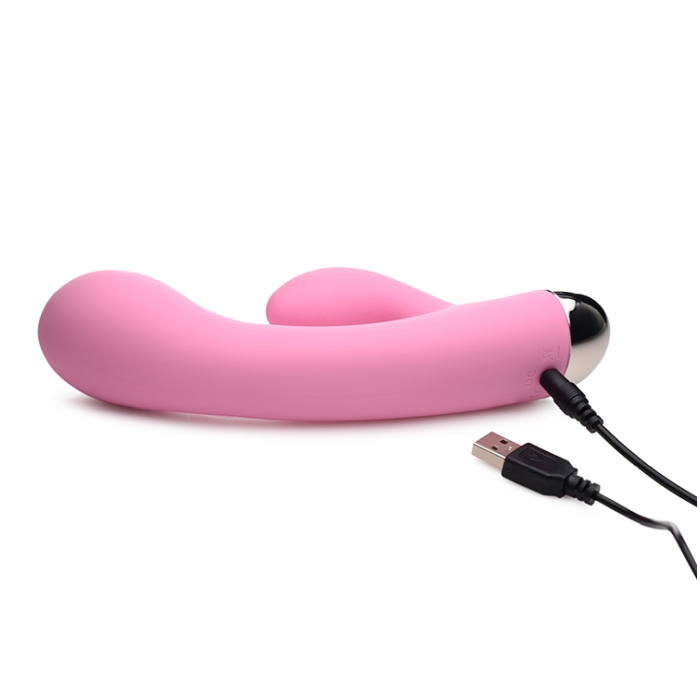 POWER BUNNIES BUBBLY 10X RECHARGE SILICONE G-SPOT VIBE - PINK