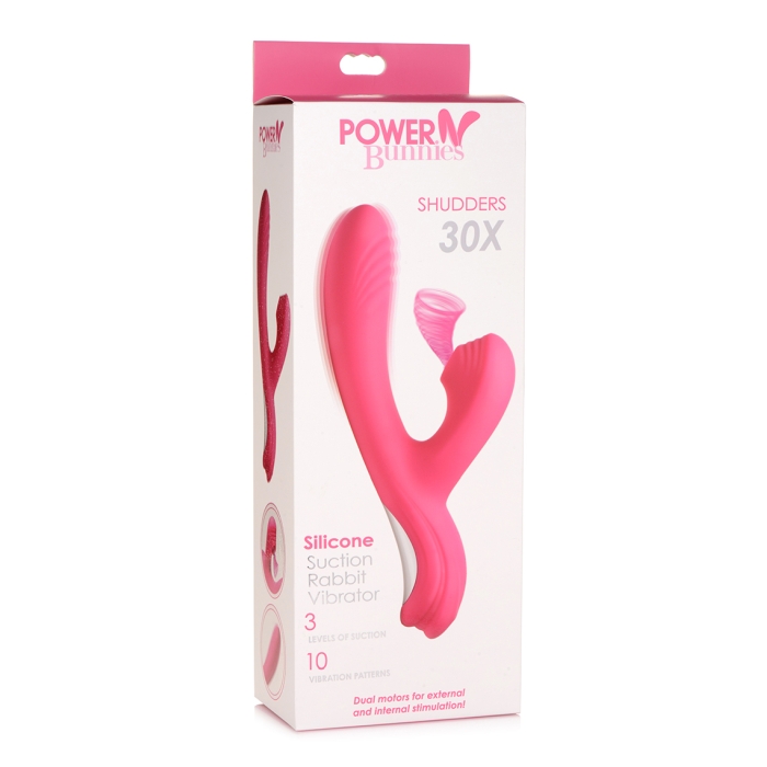POWER BUNNIES SHUDDERS 30X RECHARGE SUCTION VIBE - MAGENTA POWER BUNNIES SHUDDERS 30X RECHARGE SUCTION VIBE - MAGENTA