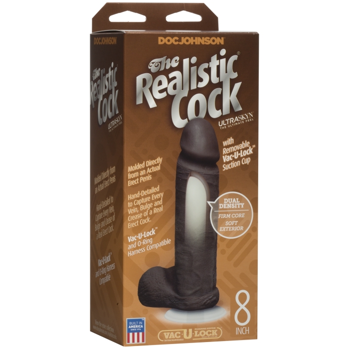 THE REALISTIC COCK UR3 8IN - BLACK THE REALISTIC COCK UR3 8IN - BLACK