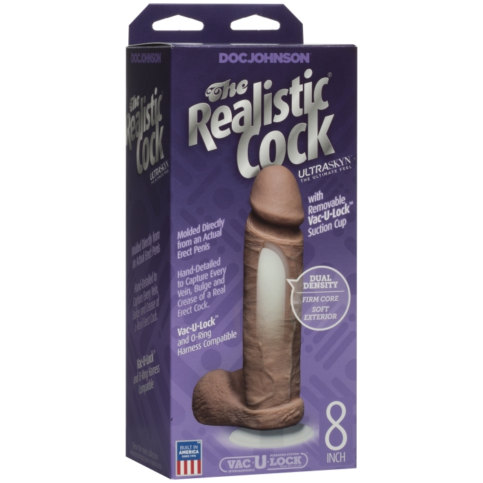 THE REALISTIC COCK UR3 8IN - BROWN THE REALISTIC COCK UR3 8IN - BROWN