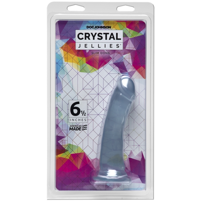CRYSTAL JELLIES - SLIM DONG 6.5" - CLEAR CRYSTAL JELLIES - SLIM DONG 6.5" - CLEAR