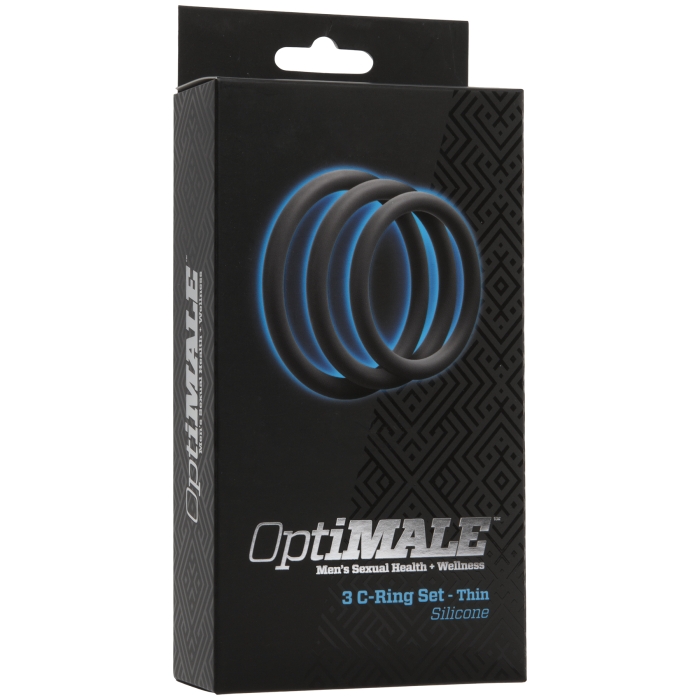 OPTIMALE - 3 C-RING SET THIN SILICONE - SLATE OPTIMALE - 3 C-RING SET THIN SILICONE - SLATE