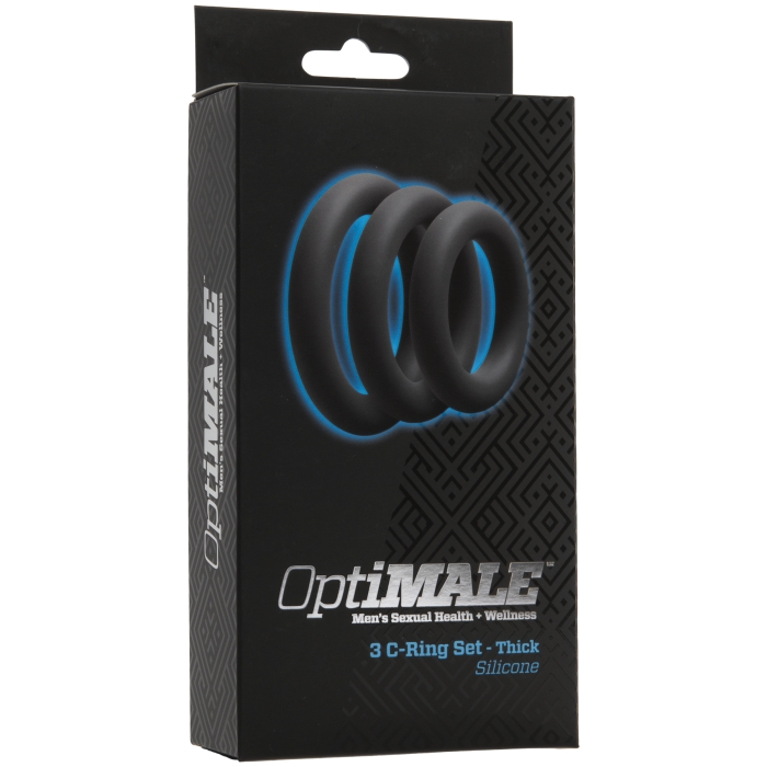 OPTIMALE - 3 C-RING SET THICK SILICONE - SLATE OPTIMALE - 3 C-RING SET THICK SILICONE - SLATE