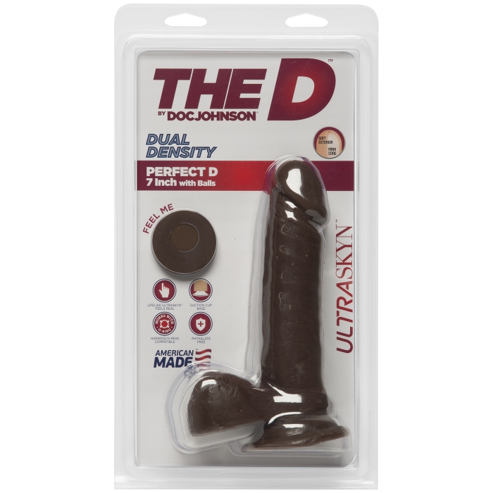 THE D PERFECT D 7" W/ BALLS - ULTRASKYN - CHOCOLATE THE D PERFECT D 7" W/ BALLS - ULTRASKYN - CHOCOLATE