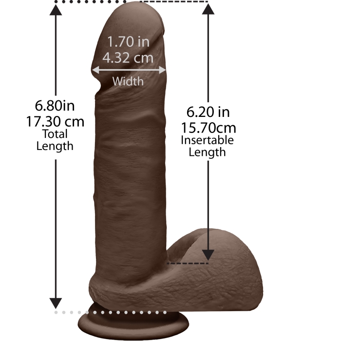 THE D PERFECT D 7" W/ BALLS - ULTRASKYN - CHOCOLATE