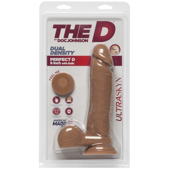THE D PERFECT D 8" W/ BALLS - ULTRASKYN - CARAMEL THE D PERFECT D 8" W/ BALLS - ULTRASKYN - CARAMEL