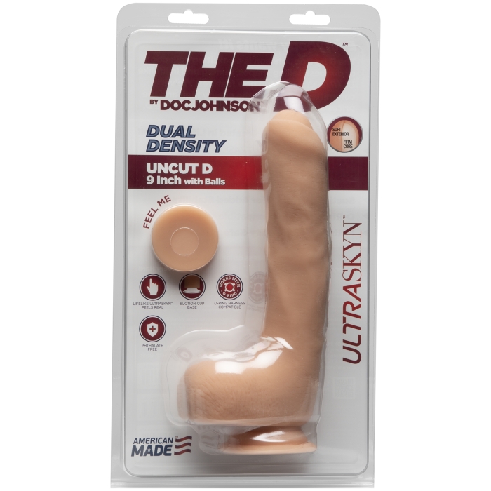 THE D UNCUT D 9" W/ BALLS - ULTRASKYN - VANILLA THE D UNCUT D 9" W/ BALLS - ULTRASKYN - VANILLA