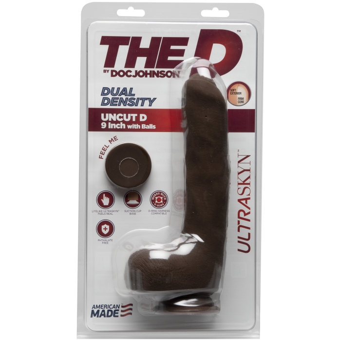 THE D UNCUT D 9" W/ BALLS - ULTRASKYN - CHOCOLATE THE D UNCUT D 9" W/ BALLS - ULTRASKYN - CHOCOLATE