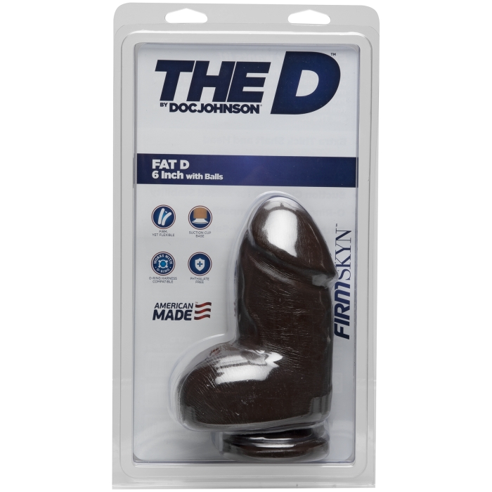 THE D - FAT D - FIRMSKYN 6" WITH BALLS - CHOCOLATE THE D - FAT D - FIRMSKYN 6" WITH BALLS - CHOCOLATE